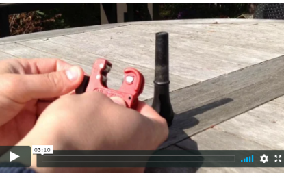 Use a mini pipe cutter to shorten your blowpipe or practice chanter
