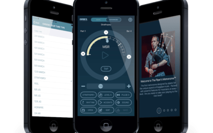 Jori Chisholm on the Piper’s Metronome™ on James Laughlin’s Pipe Band Inner Circle